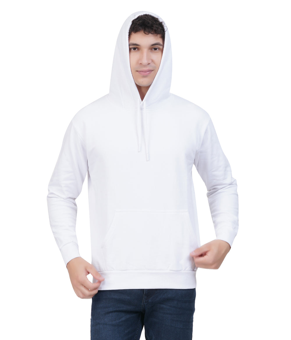 Hoodie Unisex Solid white