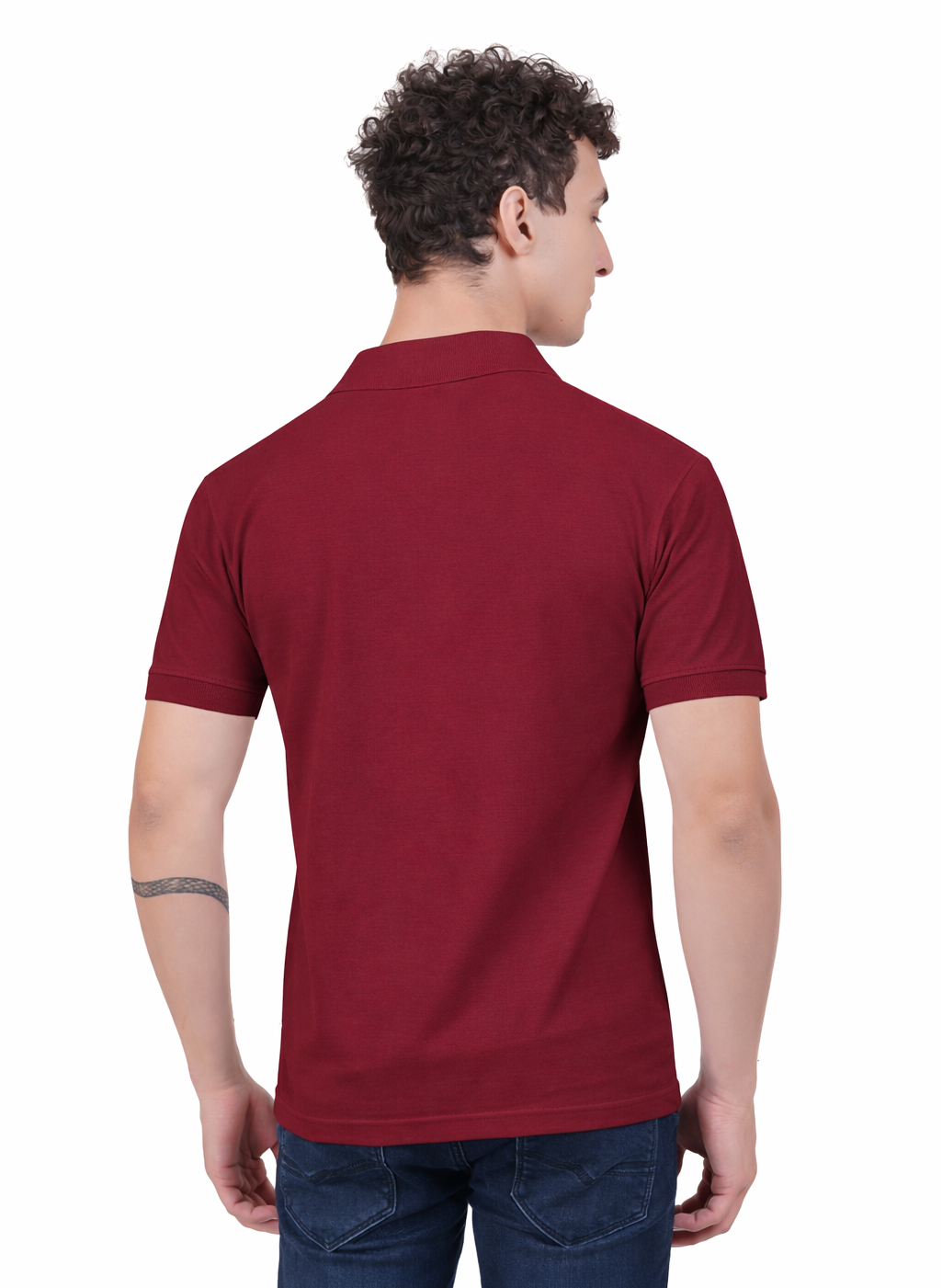 Men’s Premium Solid Polo T-Shirt – Maroon