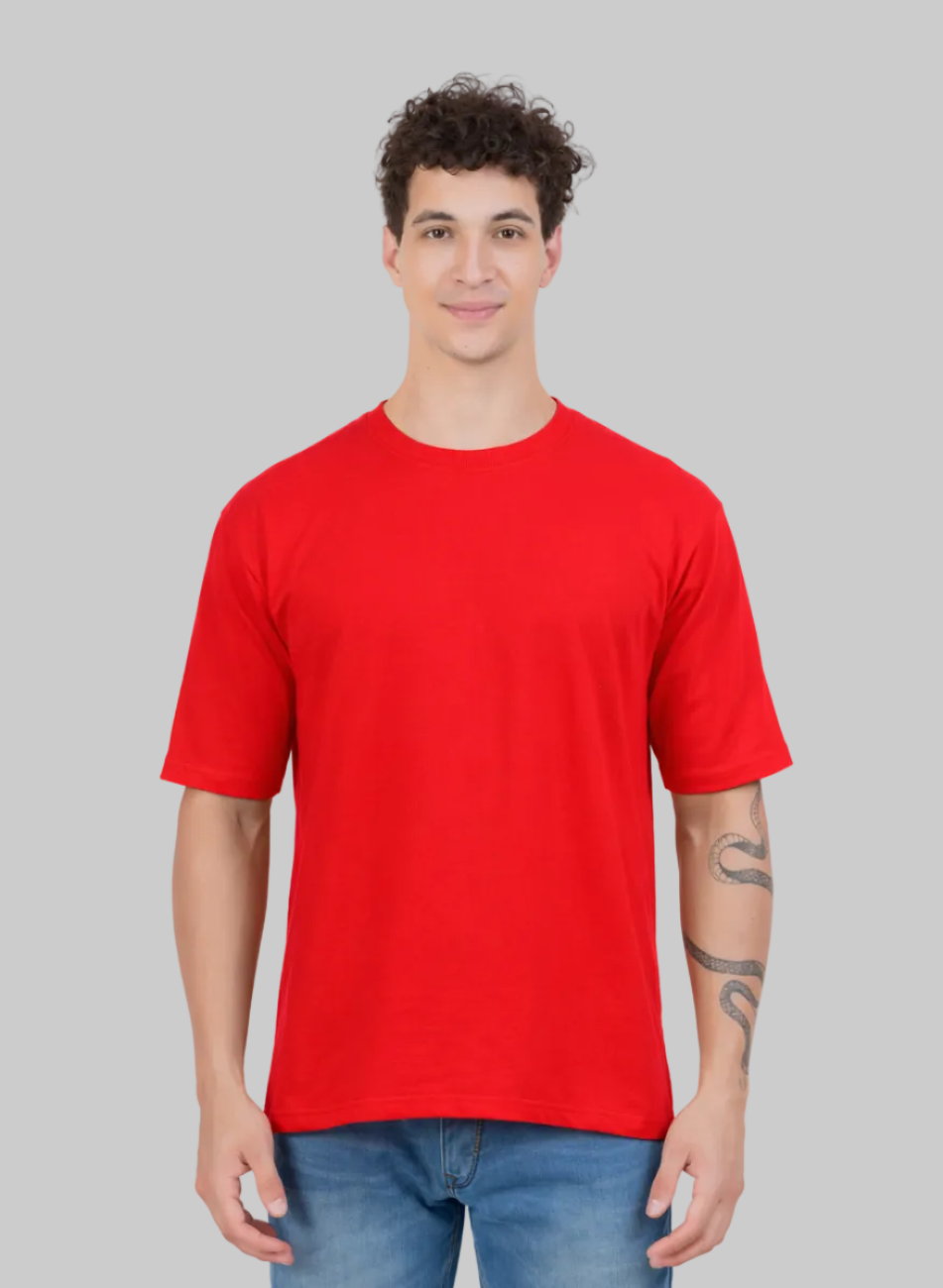Kelvo Oversized T-Shirt | 240 GSM Cotton | Red