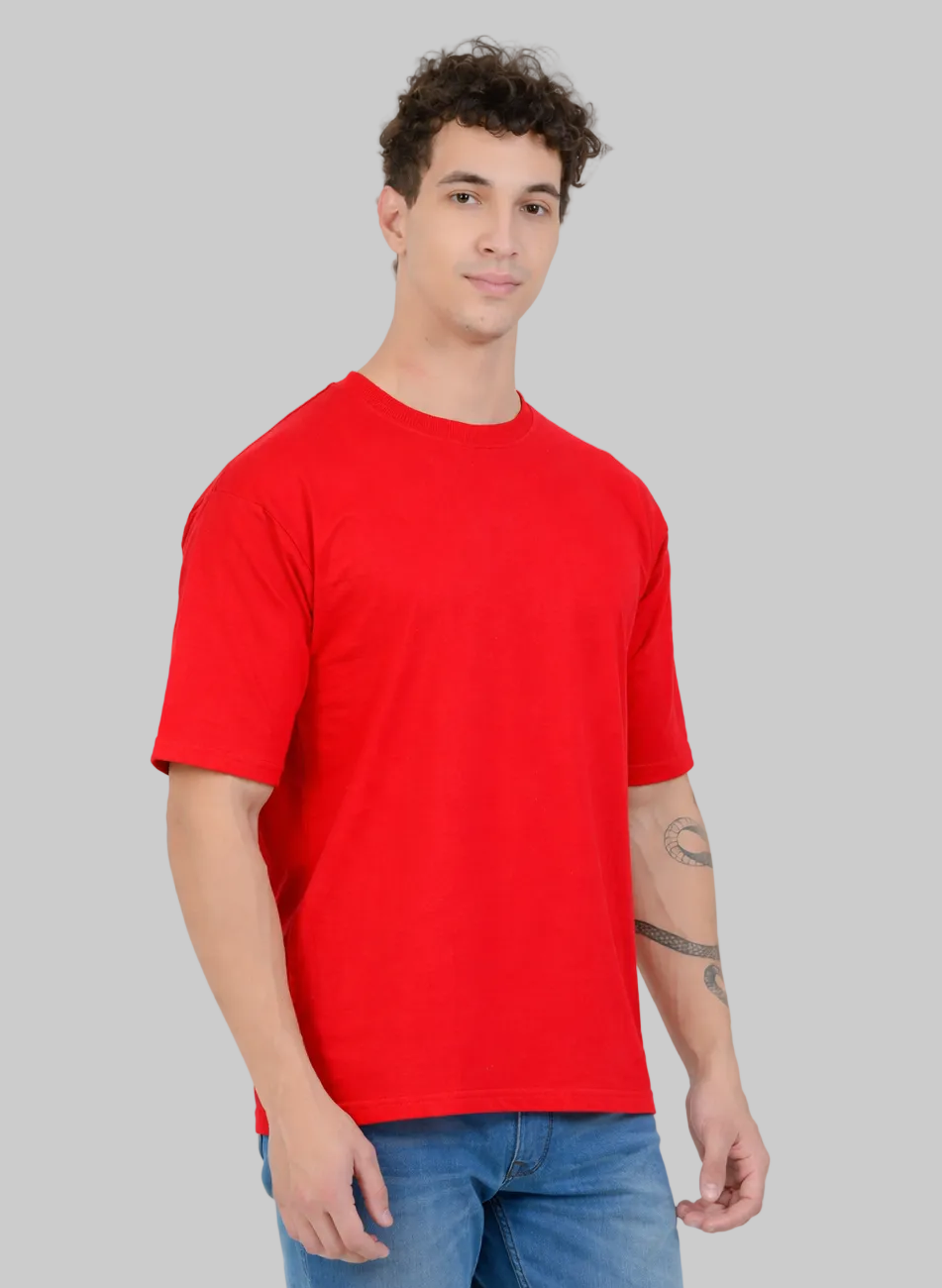 Kelvo Oversized T-Shirt | 240 GSM Cotton | Red